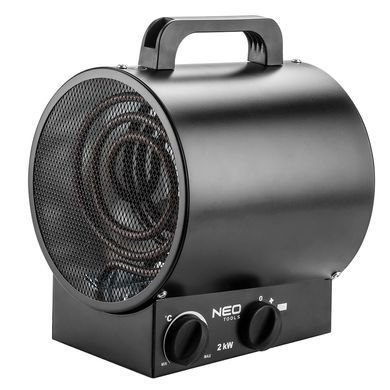 Промислова теплова гармата Neo Tools 2кВт (нержавіюча сталь) 253 м&sup3;/год (90-065) електрична