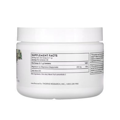 Магний Бисглицинат Thorne Research Magnesium Bisglycinate 187 г