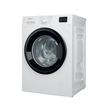Indesit Пральна машина фронтальна, 6кг, 1200, A+++, 44.6см, дисплей, пара, інвертор, люк чорний, білий (386642) IM602BMYTIMEUA фото