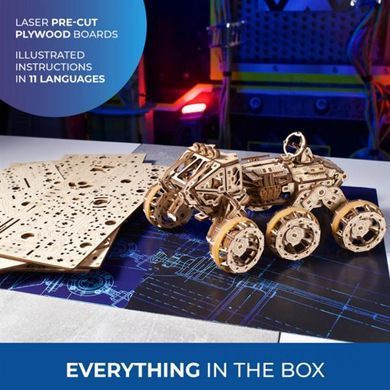 Дерев'яний механічний 3D конструктор Ugears Пілотований марсохід (70206) dt_93671 фото