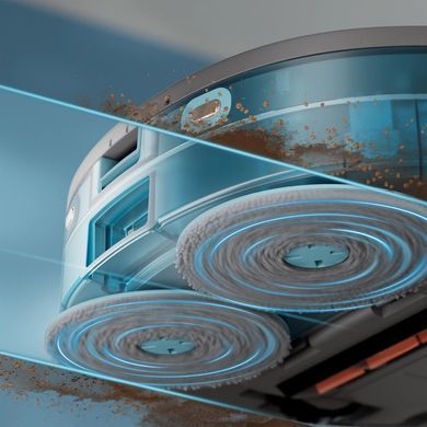 Робот-пилосос Philips Series 5000, h=29.2см, вологе прибирання, конт пил -0.26л, вода -0.27л, автон. робота до 200хв, EPA 10, чорний (391816) XU5100/10 фото