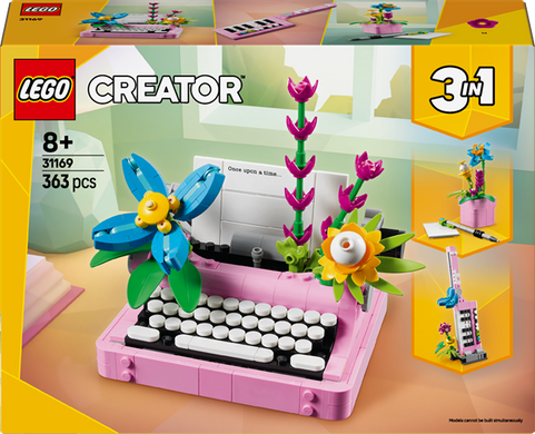 Конструктор LEGO Creator Друкарська машинка з квітами 363 деталі (31169)