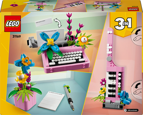 Конструктор LEGO Creator Друкарська машинка з квітами 363 деталі (31169)