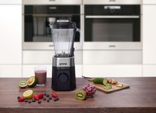 Блендер стаціонарний Gorenje 1000Вт, чаша-1500мл, скло, чорний (378533) B1000DE фото