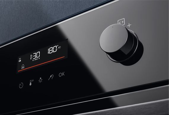 Electrolux Духова шафа електрична, 72л, A+, пара, дисплей, конвекція, телескопічні напрямні, чорний (374369) LOD6C77WZ фото