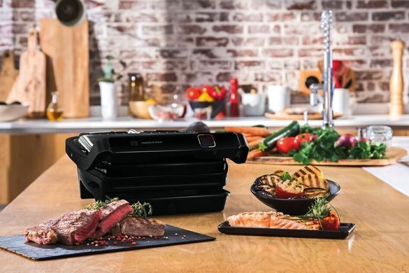 Tefal Гриль прижимной OptiGrill Elite 2000Вт, темп. режимов-15, съемные пластины, металл, черный (333075) GC750830 фото