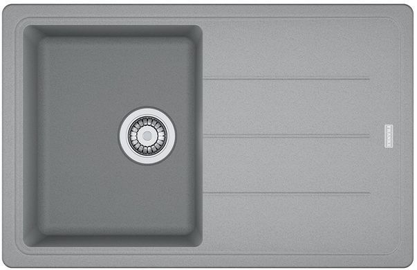 Мийка кухонна Franke Basis, фраграніт, прямокутник, з крилом, 780х500х200мм, чаша - 1, накладна, BFG 611-78, сірий камінь (308711)