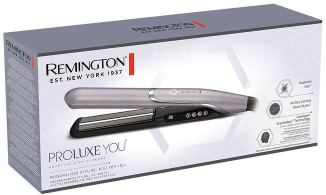 Remington Выпрямитель ProLuxe You Adaptive, 52Вт, темп.режимов-9, 150-230С, дисплей, ионизация, керамика, черно-серый S9880 фото
