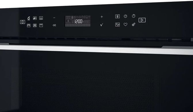 Whirlpool Мікрохвильова піч вбудовувана, 31л, електронне упр., 1000Вт, гриль, дисплей, чорний (372013) W7MD440NB фото