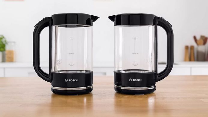 Электрочайник Bosch 1.7л, стекло, черный (361542) TWK70B03 фото