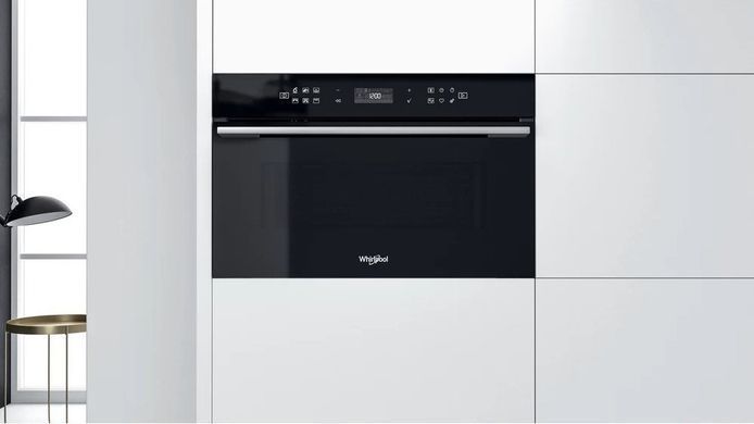 Whirlpool Мікрохвильова піч вбудовувана, 31л, електронне упр., 1000Вт, гриль, дисплей, чорний (372013) W7MD440NB фото