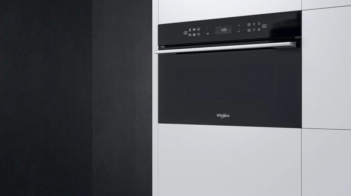 Whirlpool Мікрохвильова піч вбудовувана, 31л, електронне упр., 1000Вт, гриль, дисплей, чорний (372013) W7MD440NB фото