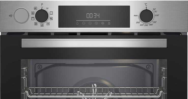 Beko Духова шафа електрична, 71л, A+, дисплей, конвекція, нерж (367517) BBIS12300XDE фото