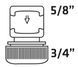Конектор, 3/4" двукомпонентний 15G732