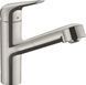 Змішувач для кухні Hansgrohe Focus M42, довж.виливу - 225мм, витяжний, 1важіль, KM150, сталь (355298)