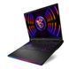MSI Ноутбук Raider 17" QHD+, Intel i9-13980HX, 32GB, F1TB, NVD4090-16, W11, черный (368038) RAIDER_GE78HX_13VI-207UA