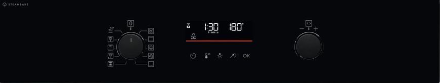 Electrolux Духова шафа електрична, 72л, A+, пара, дисплей, конвекція, телескопічні напрямні, чорний (374369) LOD6C77WZ фото