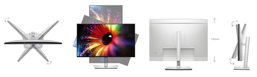 Dell Монітор 27" U2724D HDMI, DP, USB, Audio, IPS, 2560x1440, 120Hz, sRGB 100%, Pivot (372302) 210-BKVB фото