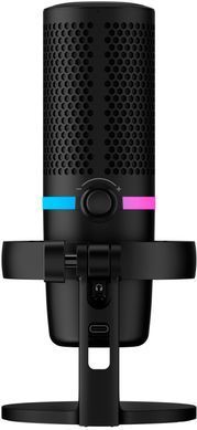Мікрофон геймінговий HyperX DuoCast, Omni/Bi, USB-A, 2м, NGenuity, RGB, чорний (361390) 4P5E2AA фото
