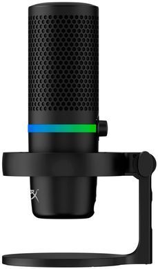 Мікрофон геймінговий HyperX DuoCast, Omni/Bi, USB-A, 2м, NGenuity, RGB, чорний (361390) 4P5E2AA фото