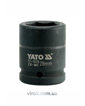 Головка торцева ударна 6-гранна YATO : квадрат 3/4", М= 28 мм, L= 53 мм