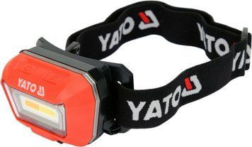 Ліхтар діодний на чоло YATO; живл. від Li-Ion акумул 3,7В 1500 мАгод, 160Lm, заряджання від USB YT-08490 фото