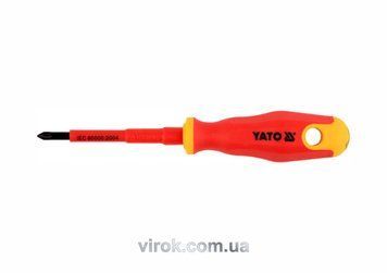 Викрутка хрестова діелектрична ізольована YATO : PZ1 х 80 мм. VDE до 1000V