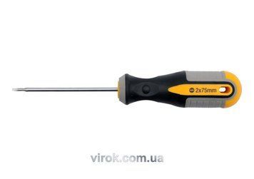 Отвертка плоская VOREL: SL2 х 75 мм. Cr-V