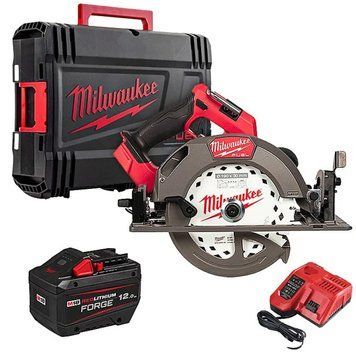 Пила ручная дисковая аккумуляторная MILWAUKEE, M18 FCS66GR3-121C, диаметр 190мм (зарядное устройство М12-18 FC, 1 аккумулятор М18 FB 4933493492 фото