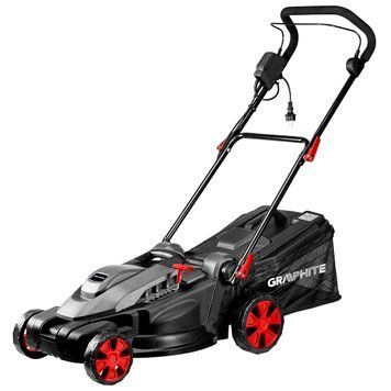 Електрична газонокосарка GRAPHITE 59G500, потужність 2000 Вт, регулювання висоти, травозбірник 45 л 59G475 фото