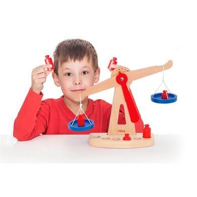 Деревянные обучающие весы Viga Toys с гирями (50660) dt_915 фото