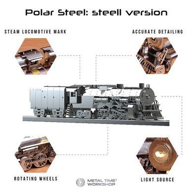 Коллекционная модель-конструктор Metal Time Polar Steel Полярный експесс механический (MT052ST) dt_94824 фото