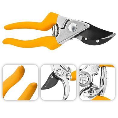 Секатор GRUNTEK Gerfalke жовтий 210 мм 295108226 фото