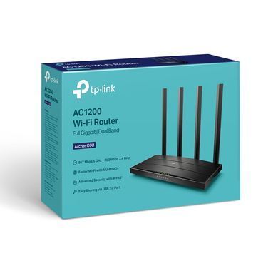 Бездротовий маршрутизатор TP-LinkAC1200/5xLAN Gigabit Ports/1xUSB 2.0 TP-LINK Archer C6U