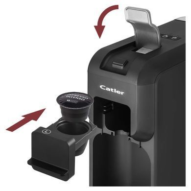 Кофеварка капсульная CATLER Porto 0.8л, капсулы, молотый кофе, механическое управление, черный (374410) ES703PORTOB фото