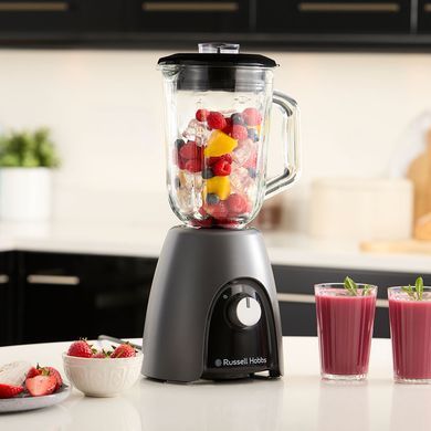 Russell Hobbs Блендер стаціонарний Desire Matte Charcoal, 650Вт, чаша-1500мл, чорний (382683) 27121-56 фото