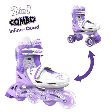 Роликові ковзани Neon Combo, розмір 34-37, фіолетовий (379198)