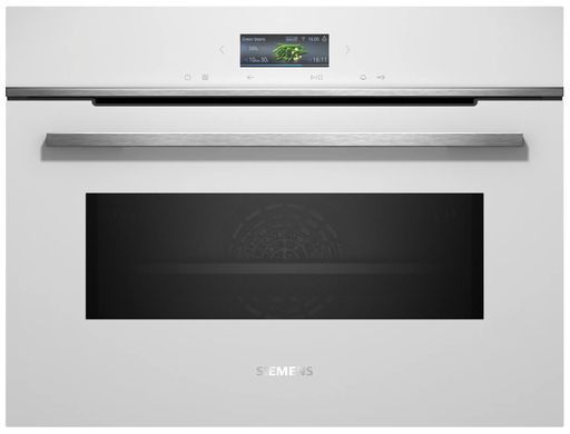 Siemens Духова шафа електрична компактна, 45л, A, дисплей, конвекція, ф-ція мікрохвиль, білий (368247) CM724G1W1 фото