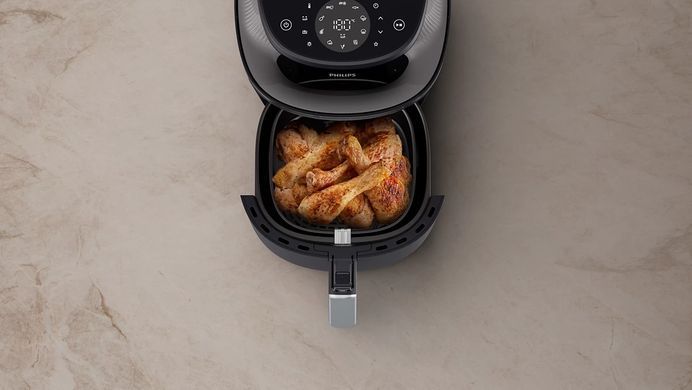 Мультипечь Philips Series 3000 Ovi 1400Вт, чаша-4.2л, сенсорное управл., 6 авто. программ, пластик, черный (381640) NA321/00 фото