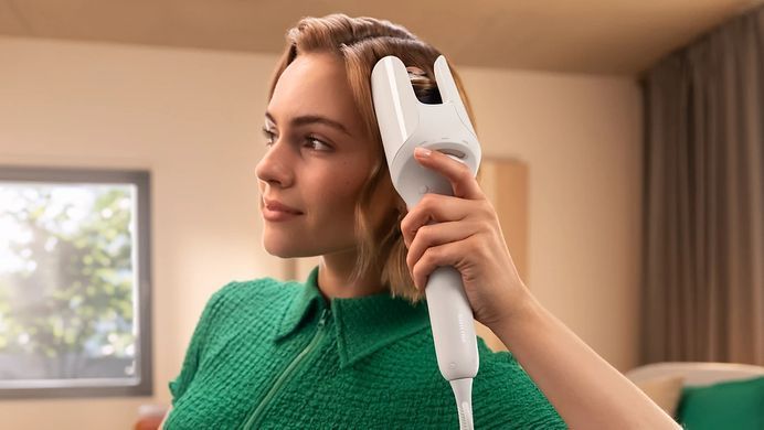 Стайлер Philips WavePro Series 9000, 170-210С, дисплей, ионизация, керамика, белый BHB968/00 фото