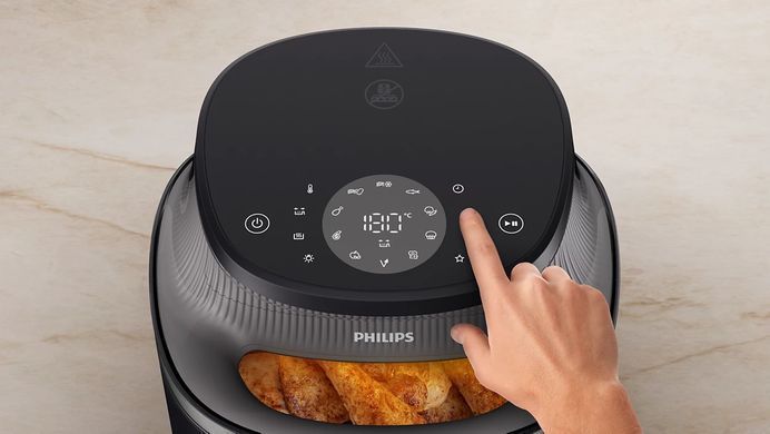 Мультипечь Philips Series 3000 Ovi 1400Вт, чаша-4.2л, сенсорное управл., 6 авто. программ, пластик, черный (381640) NA321/00 фото