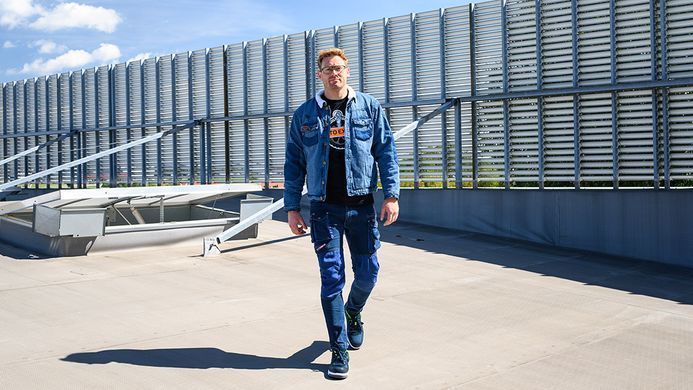 Робоча куртка DENIM, утеплена, розмір XXXL