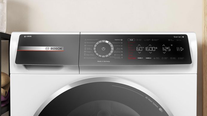 Bosch Пральна машина фронтальна, 10кг, 1600, A, 59см, дисплей, білий (379582) WGB256A0UA фото