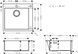 Мойка кухонная Hansgrohe S51, гранит, квадрат, без крыла, 560х510х190мм, чаша- 1, накладная, S510-F450, серый бетон