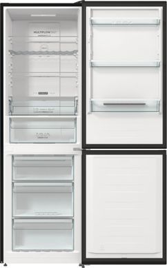 Gorenje Холодильник NRK619EABXL4 с нижн. мороз. камерой, 185х60х60см, 2 дв., Х- 204л, М- 96л, A+, NoFrost Plus, Fresh zone, черный NRK619EABXL4 фото