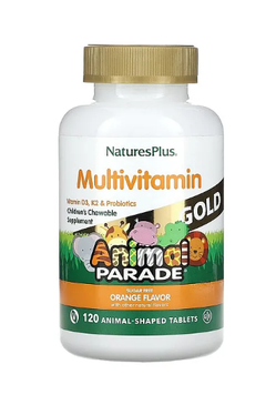 Мультивітаміни для дітей (Animal Parade Gold) 120 жувальних таблеток зі смаком апельсину