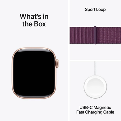 Смарт годинник APPLE Watch S10 GPS 42mm Rose Gold Alum Plum Sp/Loop MWWK3QH/A фото