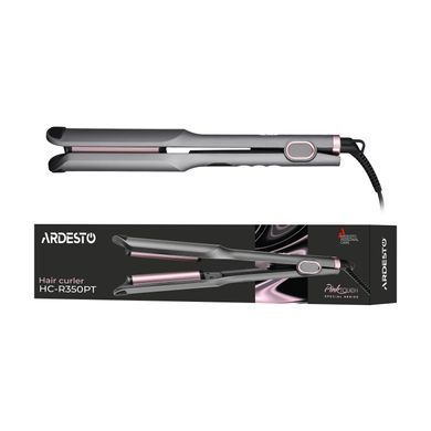 ARDESTO Плойка для створення локонів Pink Touch, 55Вт, 100-200C, кераміка, сірий+рожевий (377972) HC-R350PT фото