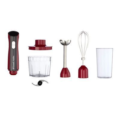 Russell Hobbs Блендер заглибний Desire Red, 500Вт, чаша-500мл, вінчик, міні-подріб., червоний (382684) 27140-56 фото