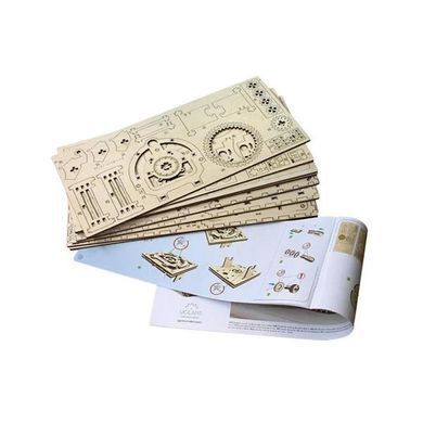 Дерев'яний механічний 3D конструктор Ugears Сейф (70011) dt_93562 фото